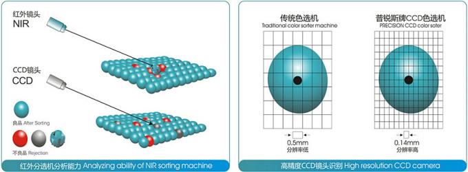 Chute Model High Accuracy Near Infrared Sorting Machine 1 - 12 Chutes Models Optional