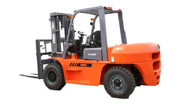 Orange Diesel Powered Forklift , 8 Ton Forklift Equipment CPCD80