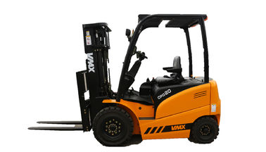 Yellow Green Electric Warehouse Forklift / 2 TON Ride On Forklift Truck