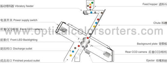 Nuts Processing CCD Pluses 3T/H Optical Sorting Machine