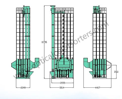 Indirect Heating 15T Batch Type Wheat Dryer Machine