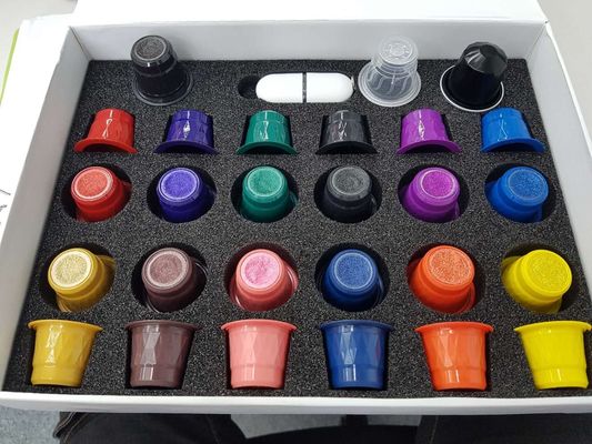 Rotary 50pcs/Min 12KW Coffee Capsule Filling Sealing Machine